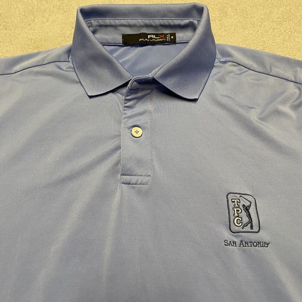 RLX Ralph Lauren Polo Shirt Mens M Performance Golf Wicking TPC San Antonio PGA